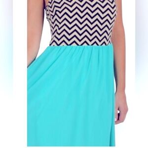 Enforce Studio spaghetti strap Hepburn patterned top maxi dress Sz 8
